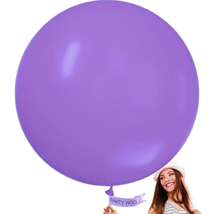 Large Purple Balloons, 4 PCS, 36 Inch
