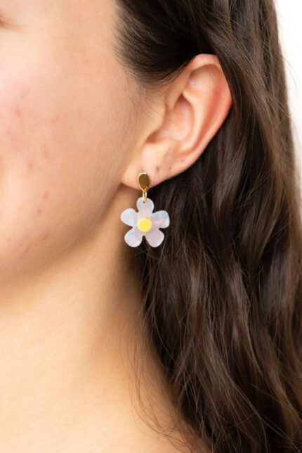 delicate flower earrings
