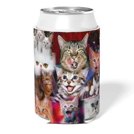 Cozy Animal Print Can Cooler