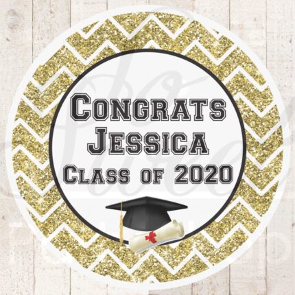 graduation celebration stickers gold or silver set of 24