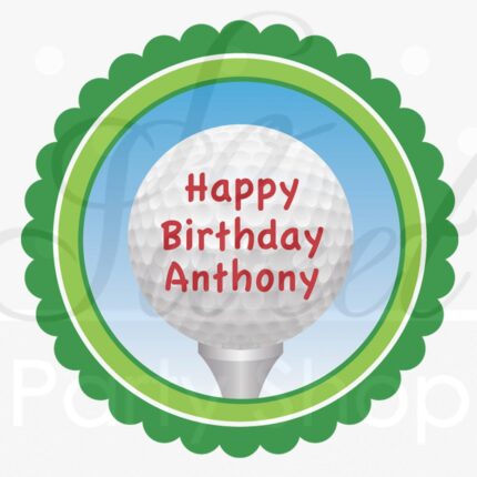 Golf Theme Party Favor Labels Set of 24 Stickers