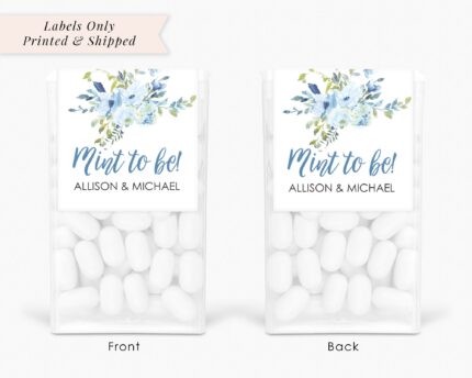 Wedding Favors Mint Labels Set of 24