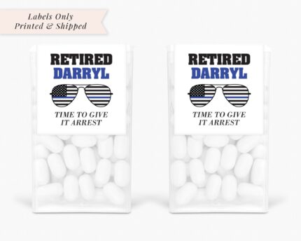 Retirement Party Mint Labels Set of 24