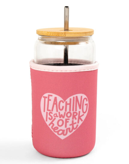 Educator's Heart Design Drink Koozie